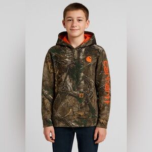 Carhartt Youth L (14–16) Realtree Xtra Camo Hoodie Sherpa Lined